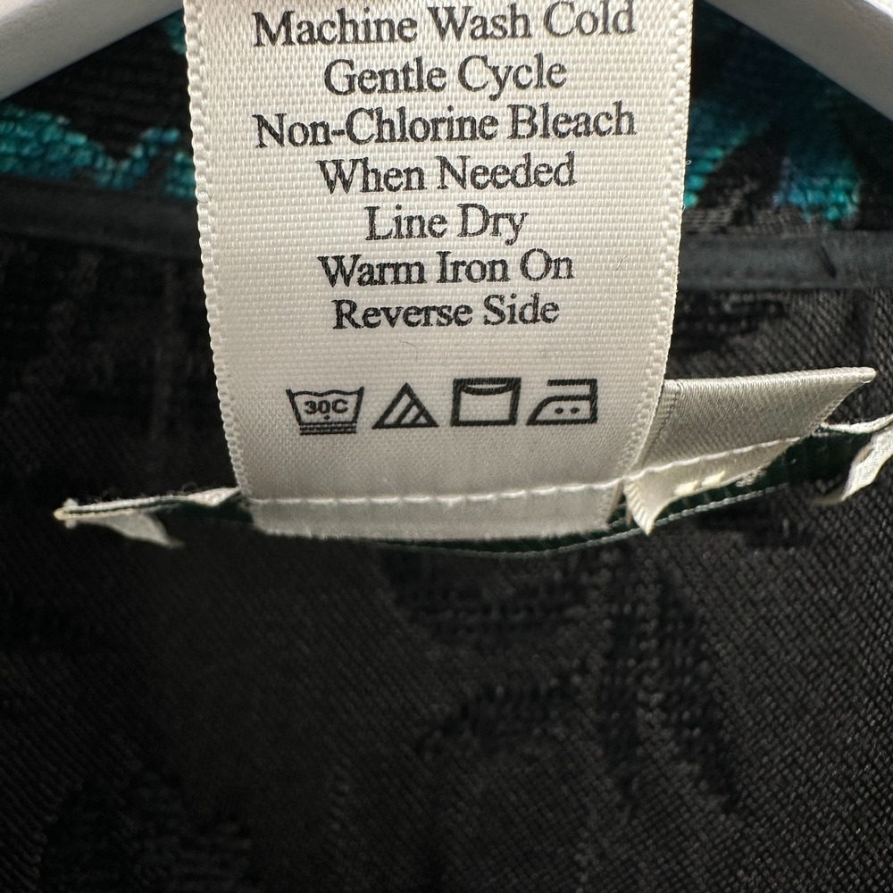Coldwater‎ Creek Jacket Coat Size XL Reversible Brocade Embossed Forestcore Boho - Picture 14 of 15